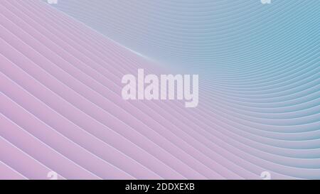 Modern background of light blue and pink waves of many surfaces Stock Photo