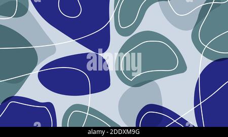 Abstract Shapes pattern background. hand drawn shapes vector illustration for wrapping paper,wallpaper,prints,fabrics Stock Vector