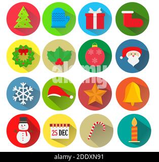 Christmast Icon template design. Vector design. Stock Vector