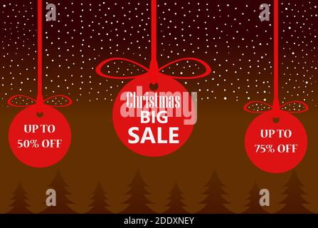 Sale tag for christmas vector design. Stock Vector