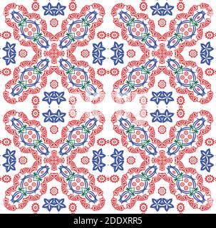 Elegant floral design with curly colorfull strokes and floral pattern in a white background. Stock Photo