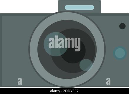 Simplified camera vector. Photo camera isolated object. Stock Vector