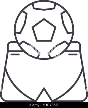 Football trousers icon, linear isolated illustration, thin line vector, web design sign, outline concept symbol with editable stroke on white Stock Vector