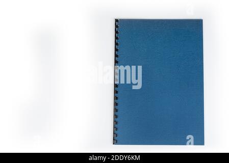 Closed New notebook with  a binding on a white Stock Photo