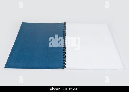 Closed New notebook with  a binding on a white Stock Photo