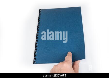 Closed New notebook with  a binding on a white Stock Photo