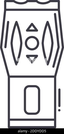 Flash lights icon, linear isolated illustration, thin line vector, web design sign, outline concept symbol with editable stroke on white background. Stock Vector