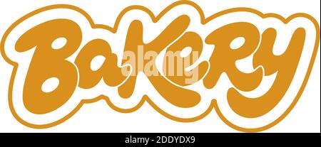 Bakery vector lettering Stock Vector