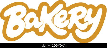 Bakery vector lettering Stock Vector