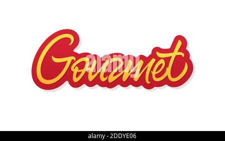 Gourmet vector lettering Stock Vector
