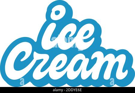 Ice Cream vector lettering Stock Vector