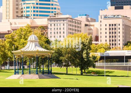 Adelaide city rotunda at Elder Park on a bright day Stock Photo