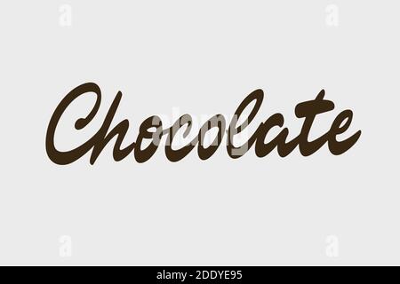 Chocolate vector lettering Stock Vector