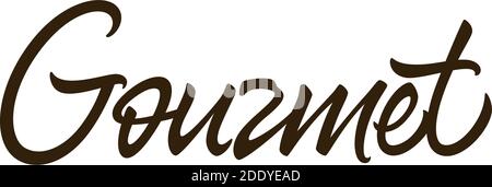 Gourmet vector lettering Stock Vector