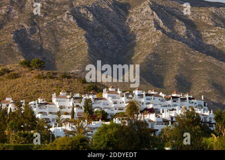 A new development in the mountains in the Rio Verde Valley near Puerto Banus in Spain Stock Photo