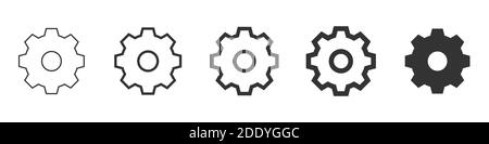 set of settings icons isolated on white background. Stock Vector