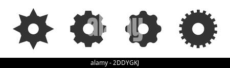 set of settings icons isolated on white background. Stock Vector
