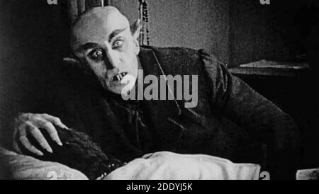 NOSFERATU: A SYMPHONY OF HORROR 1922 Prana Film silent movie with Max Schreck as Count Orlok Stock Photo