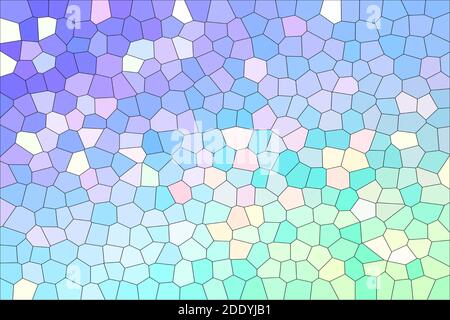 Abstract Blue & Celeste Teal Gradient Modern Mosaic Tiles Material Texture Background Stock Photo