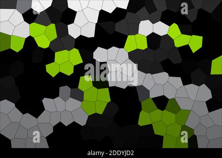 Abstract Grey & Green Modern Mosaic Tiles Material Texture Background Stock Photo