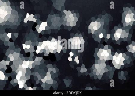 Abstract White & Grey Crystallize Group Modern Mosaic Tiles Material Texture Background Stock Photo