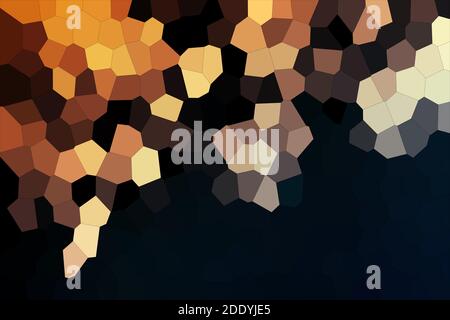 Abstract Golden Brown Crystals Modern Mosaic Tiles Material Texture Background Stock Photo