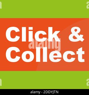 Click and Collect online shopping concept Stock Vector