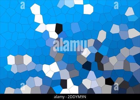 Abstract Modern Blue Crystallize Mosaic Tiles Material Texture Background Stock Photo