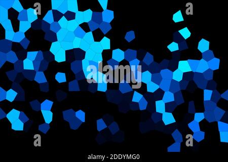 Abstract Blue Neon Glowing Mosaic Tiles Material Texture Wallpaper Background Stock Photo