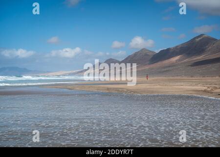 Seascape. View of Cofete Beach. Fuerteventura. Las Palmas. Canary islands Stock Photo