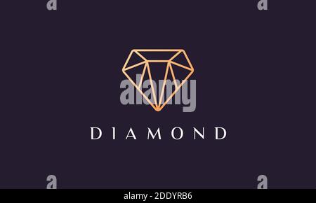 jewel logo shaped simple and modern with luxury and elegant concept Stock Vector