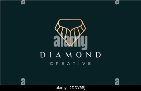 diamond logo shaped simple and modern with luxury concept for business Stock Vector
