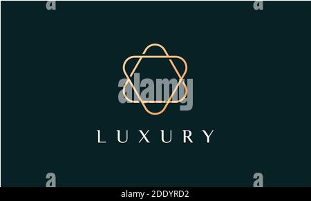 Abstract line triangle logo in modern and luxury style Stock Vector
