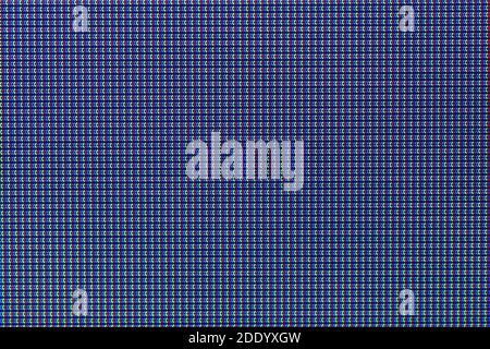 LED IPS panel pixels or monitor screen display panel texture macro view. Colorful led screen for background and design with copy space for text or ima Stock Photo