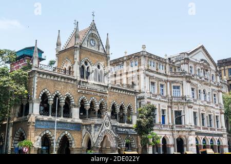 David Sassoon Library and Reading Room, old British colonial buildings in Mumbai, India Stock Photo