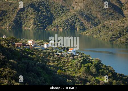 A remote mountain top community in the Rio Verde Valley in Southern Spain Stock Photo