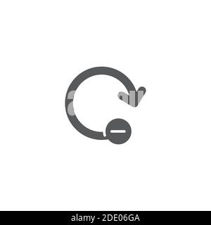 Clock icon. Time reduce color, line, outline vector sign, linear style pictogram isolated on white. Symbol, logo illustration. Pixel perfect Stock Vector