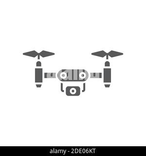 drone color, line, outline vector sign, linear style pictogram isolated on white. Symbol, logo illustration Stock Vector