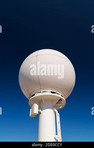 Radar and communications equipment on cruise ship Stock Photo - Alamy