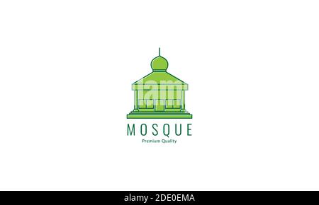 simple pray room mosque abstract logo vector icon design illustration Stock Vector