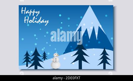 Happy holidays postcard. Merry christmas. Happy new year. Winter background design. Eps10 vector Stock Vector