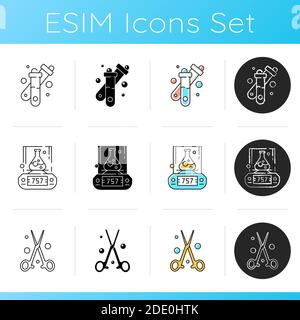 Lab tools icons set Stock Vector