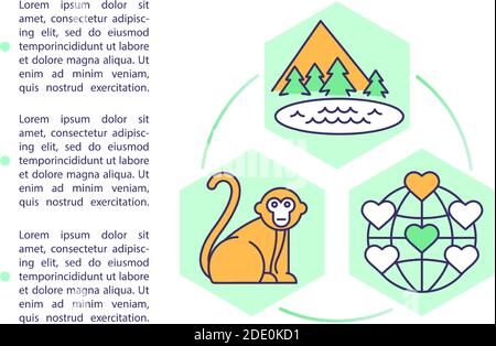 Wildlife preservation concept icon with text Stock Vector
