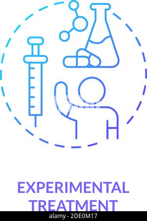 Experimental treatment concept icon Stock Vector