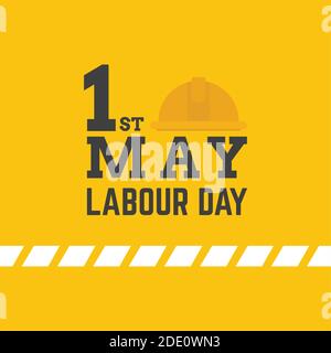Labour day yellow picture first day worker - Vector Stock Vector