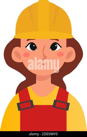 Isolated engineer woman labour day icon- Vector Stock Vector