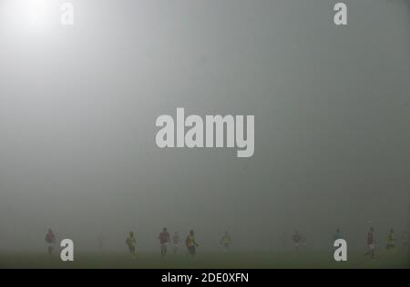 Sofia, Bulgaria. 26th November, 2020. General view of the pitch with fog. Credit: Nikola Krstic/Alamy Live News Stock Photo