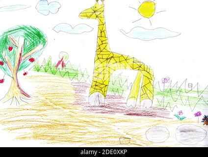 Giraffe Coloring Page for Kids Graphic by Craftable · Creative Fabrica