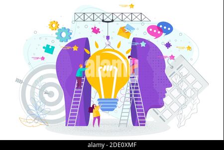 Success knowledge concept. Outstanding mind, creative idea Stock Vector