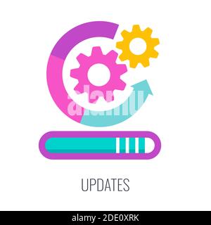 Updates icon. SEO, increase the quantity and quality of traffic Stock Vector